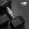 Wecare Fitness Rubber-Coated Chrome Handle 25 Lbs Dumbbells, Set of Two, Black, 2PK WC-2P-25LB-BK - alternate 6